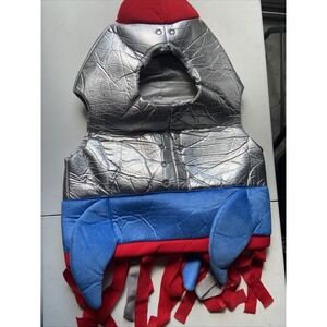 CHILD NASA SPACE ROCKET SILVER BLUE PULLOVER HALLOWEEN COSTUME ONE SIZE FTS MOST